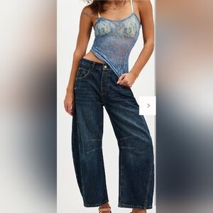 We The Free -  Good Luck Mid-Rise Barrel Jeans, Size 31, NWOT